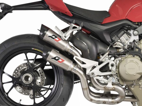 QD EXHAUST COMPLETE TWIN GUNSHOT EXHAUST TITAN DUCATI STREETFIGHTER V4 : S 20-21