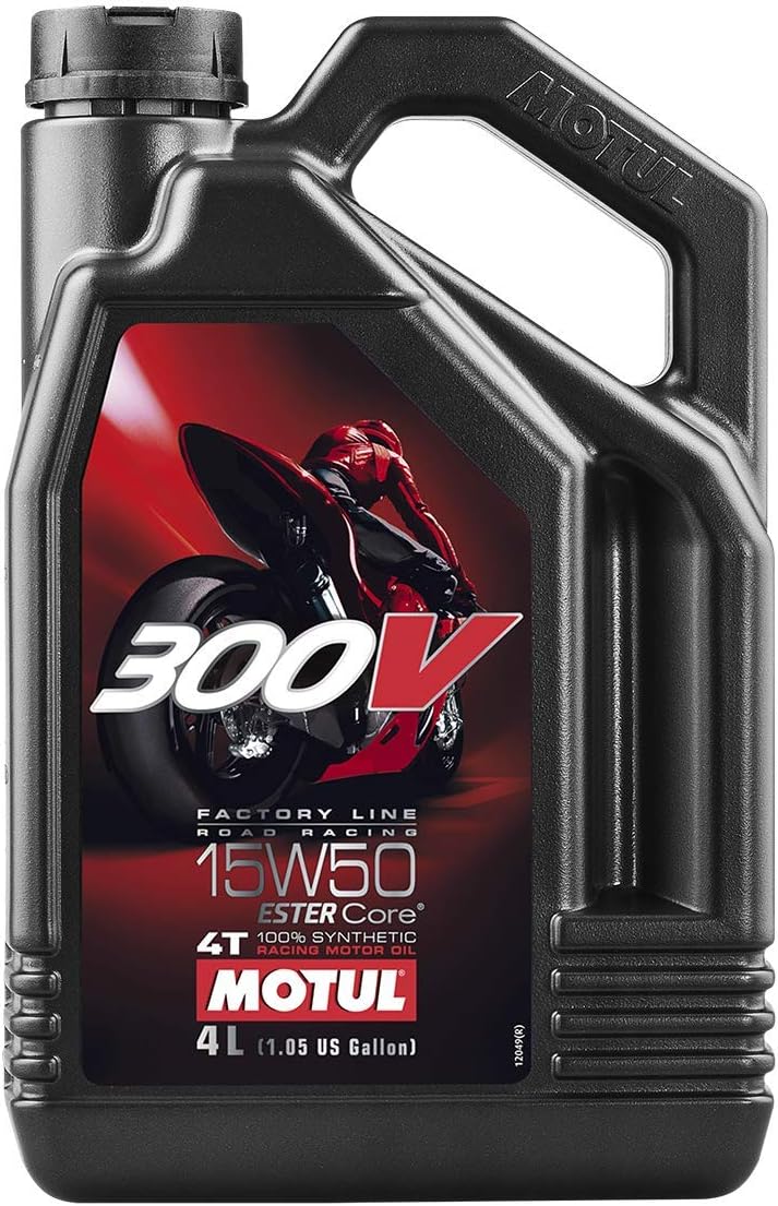 メンテナンス MOTUL 300V 15W-50 4L Motul 104129 300V Road Racing 15W-50 Motor Oil, 4-Liter - pure