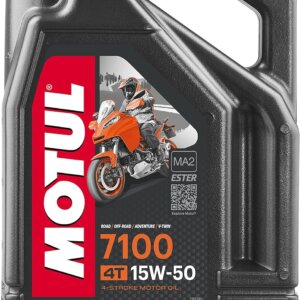 Motul 104299 7100 15W-50 Motor Oil Full Synthetic Motorcycle Engine Lubricant